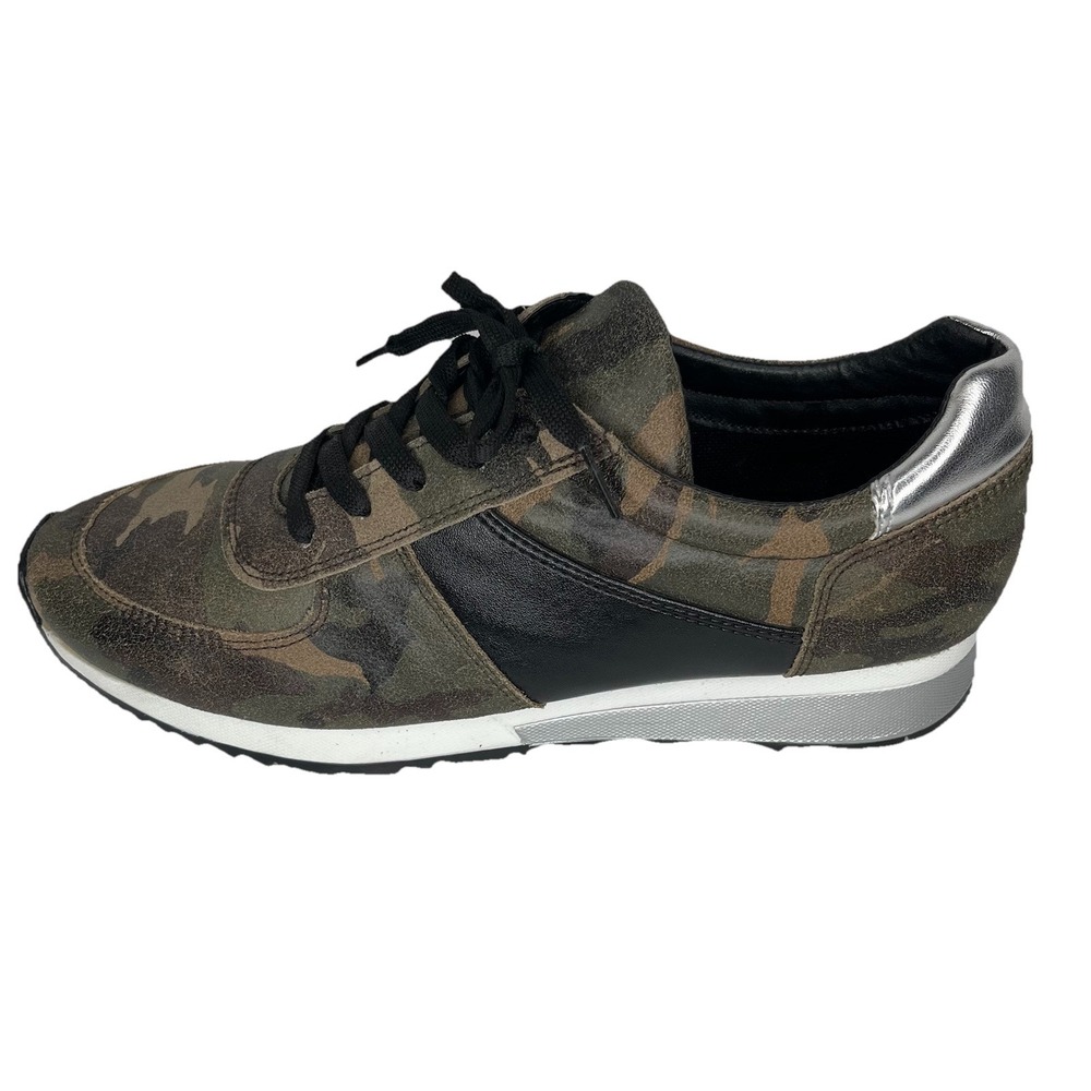 CoFi Holly fashion leather olive black camo sneakers shoes womens size 9.5